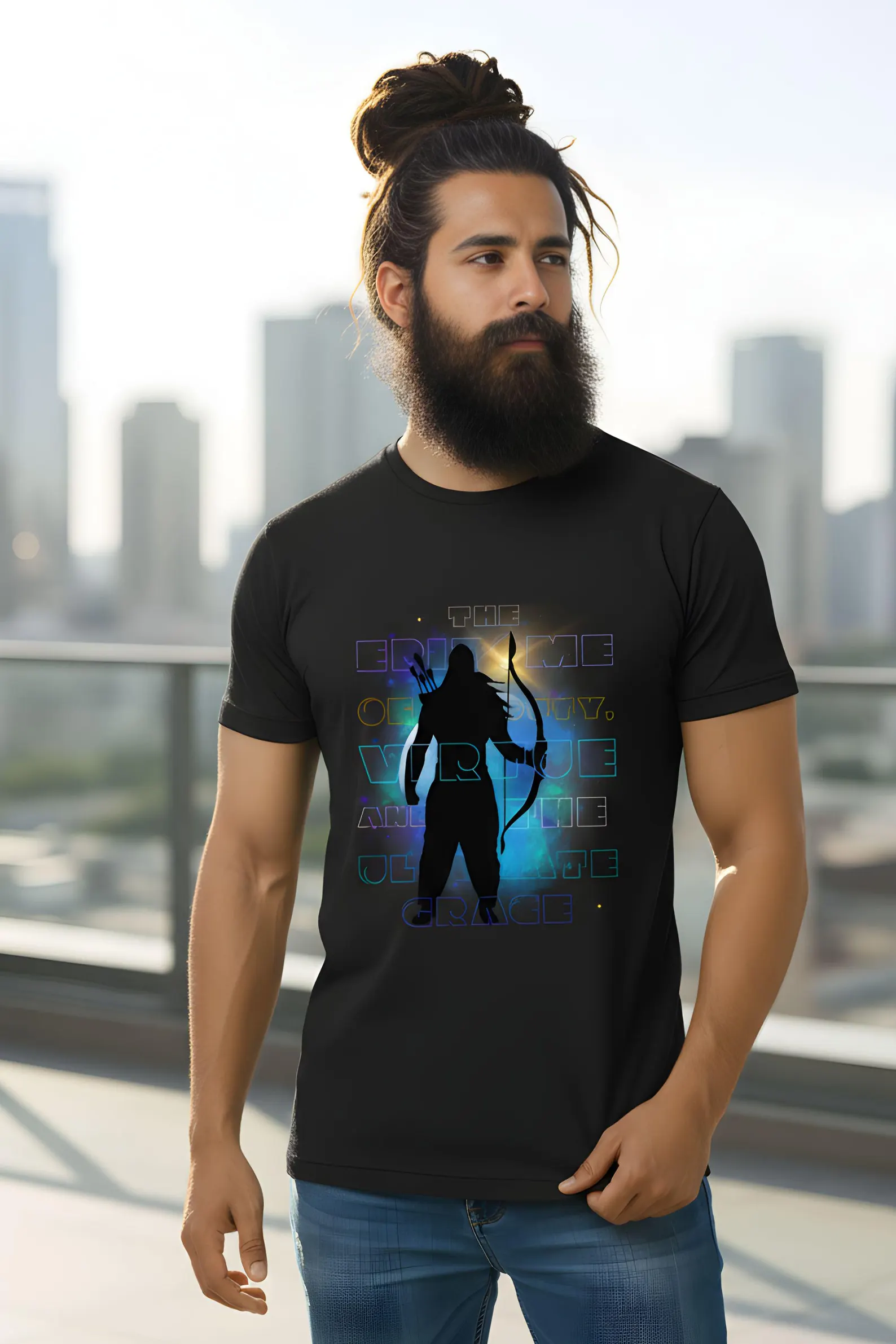 Lord Rama Warrior Archer Oversized T-Shirt